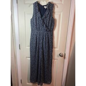 LOFT Outlet Floral V-neck Wide Leg Jumpsuit. Size 4. EUC